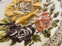 NEW Queen Rose Designer Brocade Satin Fabric- Antique Yellow Pink Roses - Upholstery - Fancy Styles Fabric Pierre Frey Lee Jofa Brunschwig & Fils