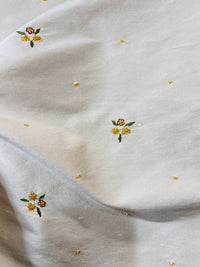 1 Yard Remnant- Queen Jane- Beaded 100% Silk Dupioni Fabric - Beige Cream - Fancy Styles Fabric Pierre Frey Lee Jofa Brunschwig & Fils