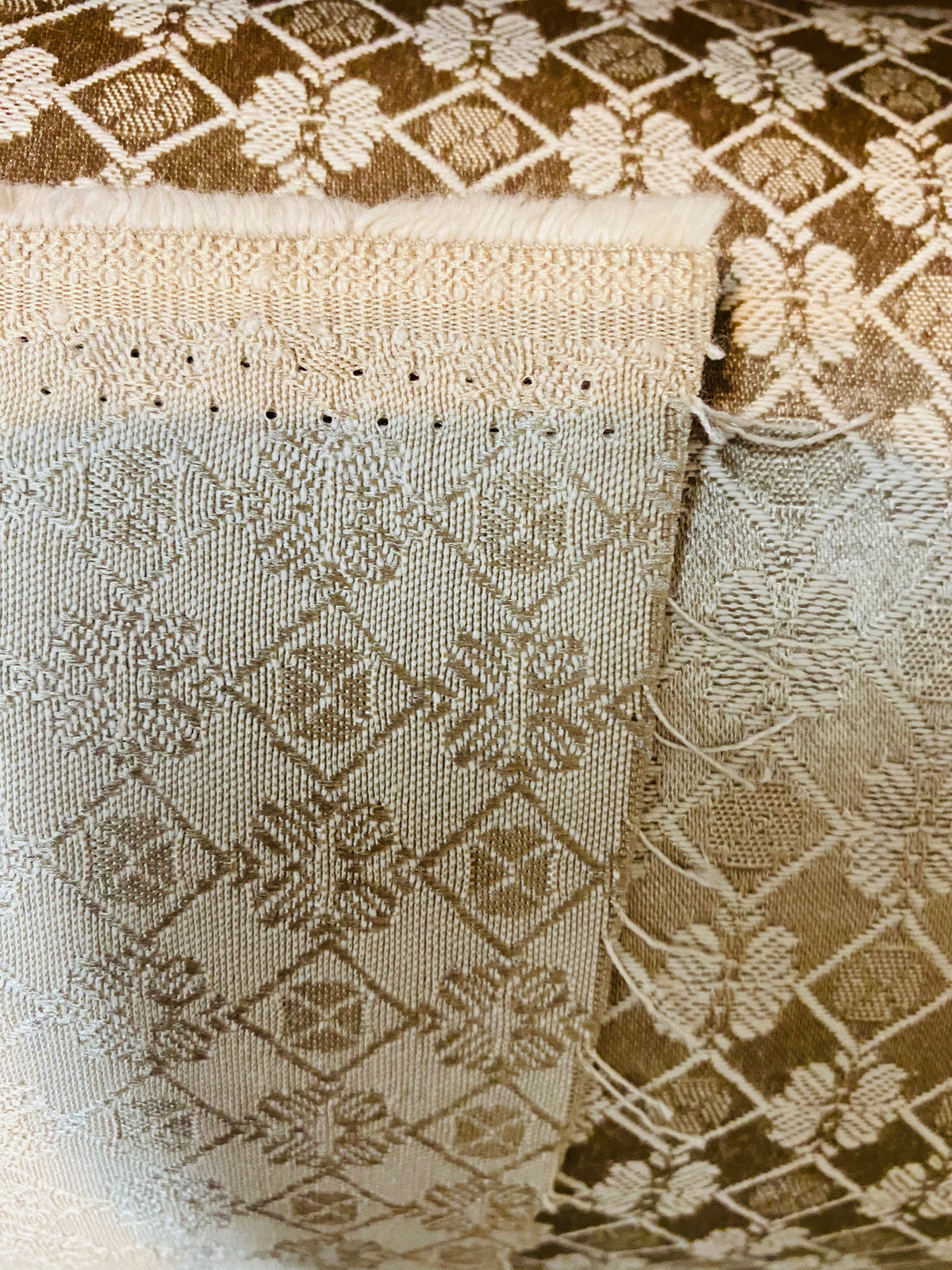 NEW! SALE! Sir Samuel Satin Diamond Decorating Fabric - Gold - Fancy Styles Fabric Pierre Frey Lee Jofa Brunschwig & Fils