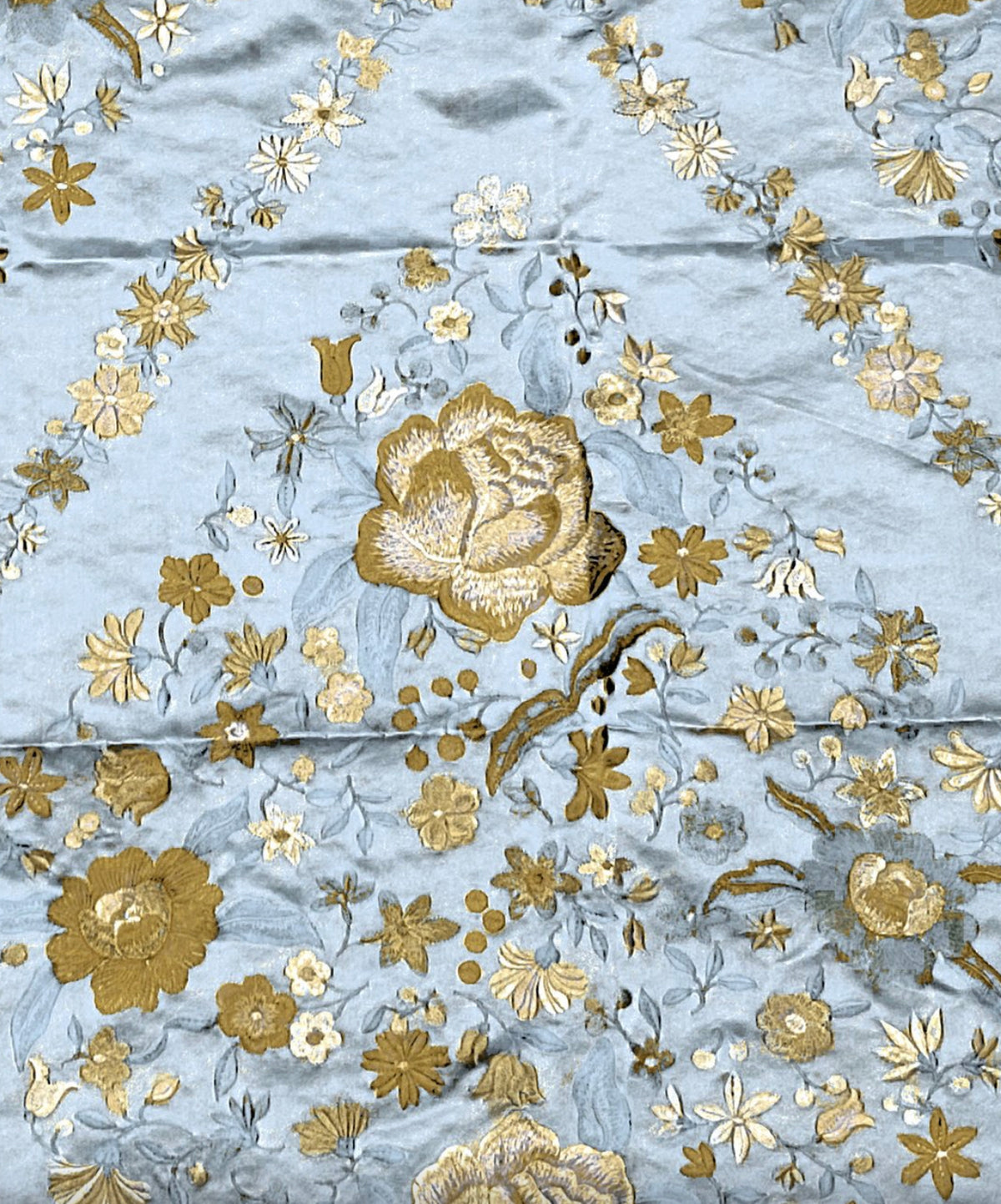 NEW! Custom-Order King Louis XIV Novelty 100% Silk Jacquard Embroidered Floral Upholstery Fabric- Duck Egg Blue - Fancy Styles Fabric Pierre Frey Lee Jofa Brunschwig & Fils