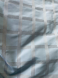 NEW! Lady Amaldie 100% Silk Taffeta Plaid Gold Dot Fabric -Duck Egg Blue- SB_8_24 - Fancy Styles Fabric Pierre Frey Lee Jofa Brunschwig & Fils