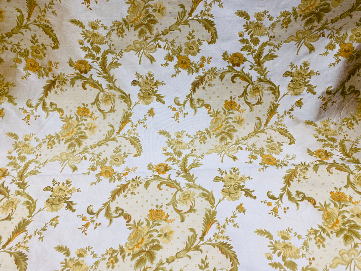 NEW! Duchess Eve 100% Silk Dupioni Printed Floral Motif Fabric - Fancy Styles Fabric Pierre Frey Lee Jofa Brunschwig & Fils