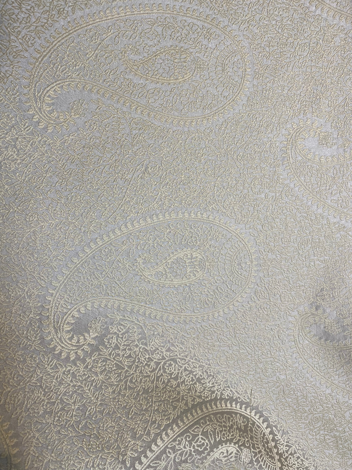 NEW Queen Marley Satin Paisley Jacquard Fabric- Upholstery & Drapery- Grey - Fancy Styles Fabric Pierre Frey Lee Jofa Brunschwig & Fils