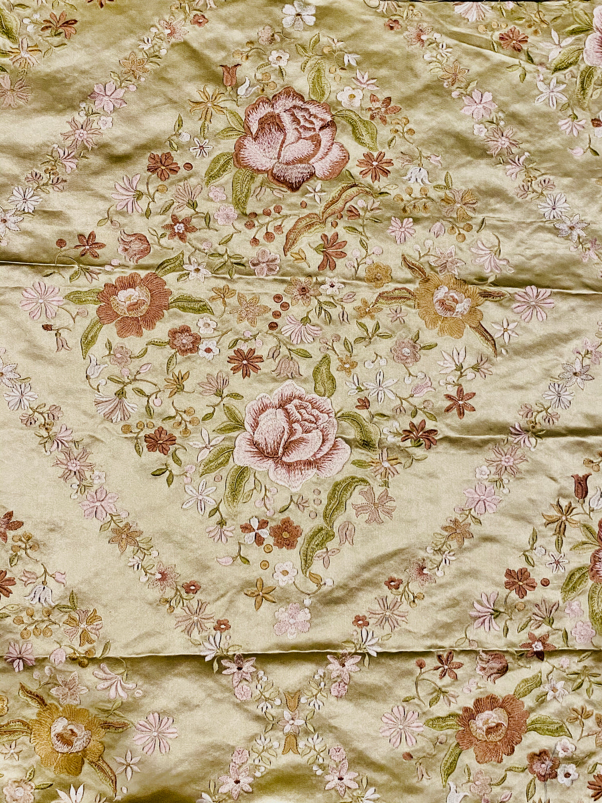 NEW! King Louis XIV Novelty 100% Silk Jacquard Embroidered Floral Upholstery Fabric - Green Champagne - Fancy Styles Fabric Pierre Frey Lee Jofa Brunschwig & Fils