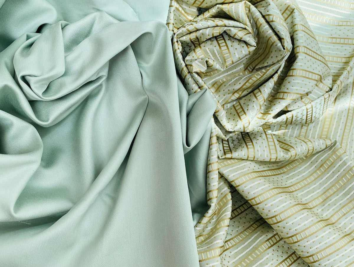 NEW Queen Ester 100% Cotton Sateen Fabric in Real Duck Egg - Fancy Styles Fabric Pierre Frey Lee Jofa Brunschwig & Fils