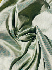 NEW! Lady Bridgette 100% Silk Dupioni Teal & Green Pinstripe Stripe Fabric - Fancy Styles Fabric Pierre Frey Lee Jofa Brunschwig & Fils