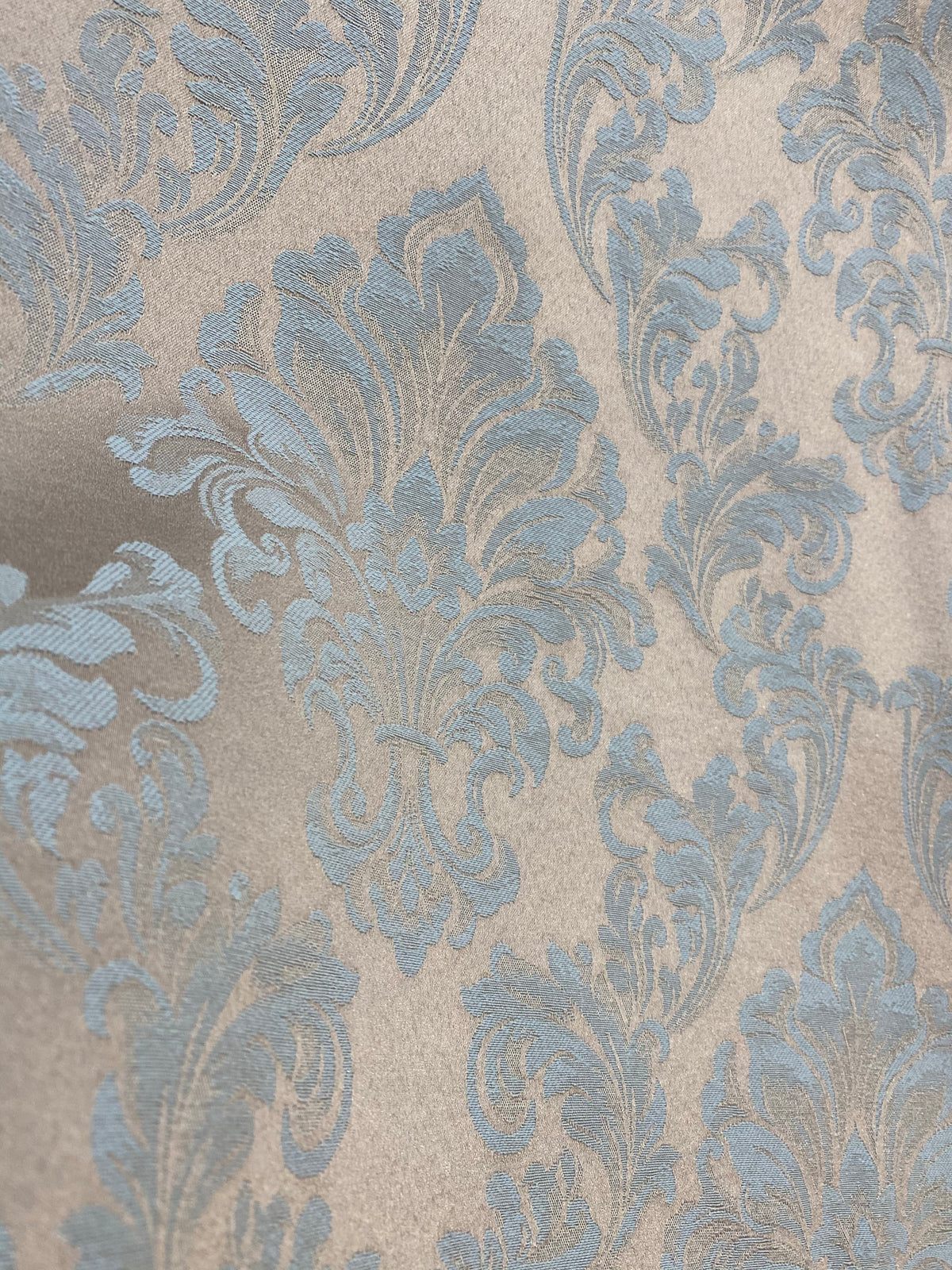 NEW! SALE! Princess Popper Satin Medallion Decorating & Upholstery Fabric - Blue and Beige Gold - Fancy Styles Fabric Pierre Frey Lee Jofa Brunschwig & Fils