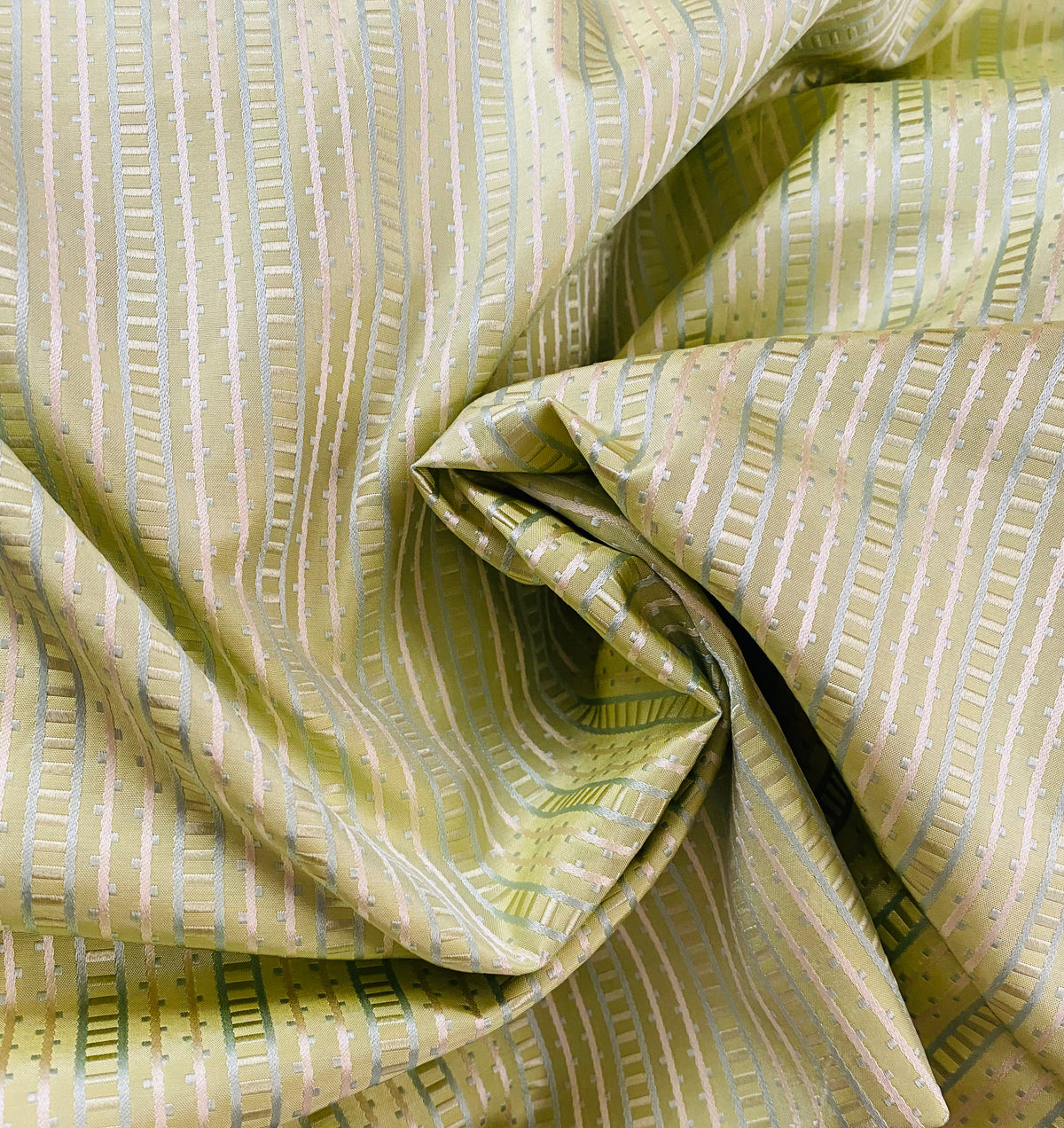 NEW! Lady Rebecca 100% Silk Taffeta Ribbon Stripe Fabric - Mint Green - Fancy Styles Fabric Pierre Frey Lee Jofa Brunschwig & Fils