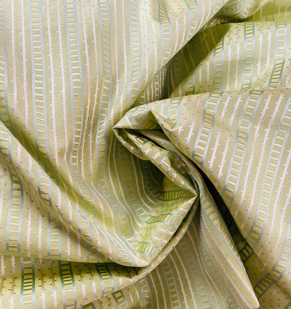 NEW! Lady Rebecca 100% Silk Taffeta Ribbon Stripe Fabric - Mint Green - Fancy Styles Fabric Pierre Frey Lee Jofa Brunschwig & Fils