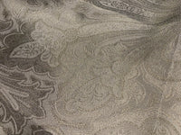 NEW Queen Lita 100% Silk Jacquard Lightweight Paisley Fabric - Grey- SB_8_4 - Fancy Styles Fabric Pierre Frey Lee Jofa Brunschwig & Fils