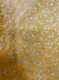 NEW! Duchess Buttercup Faux Silk Embroidered Fabric - Fancy Styles Fabric Pierre Frey Lee Jofa Brunschwig & Fils