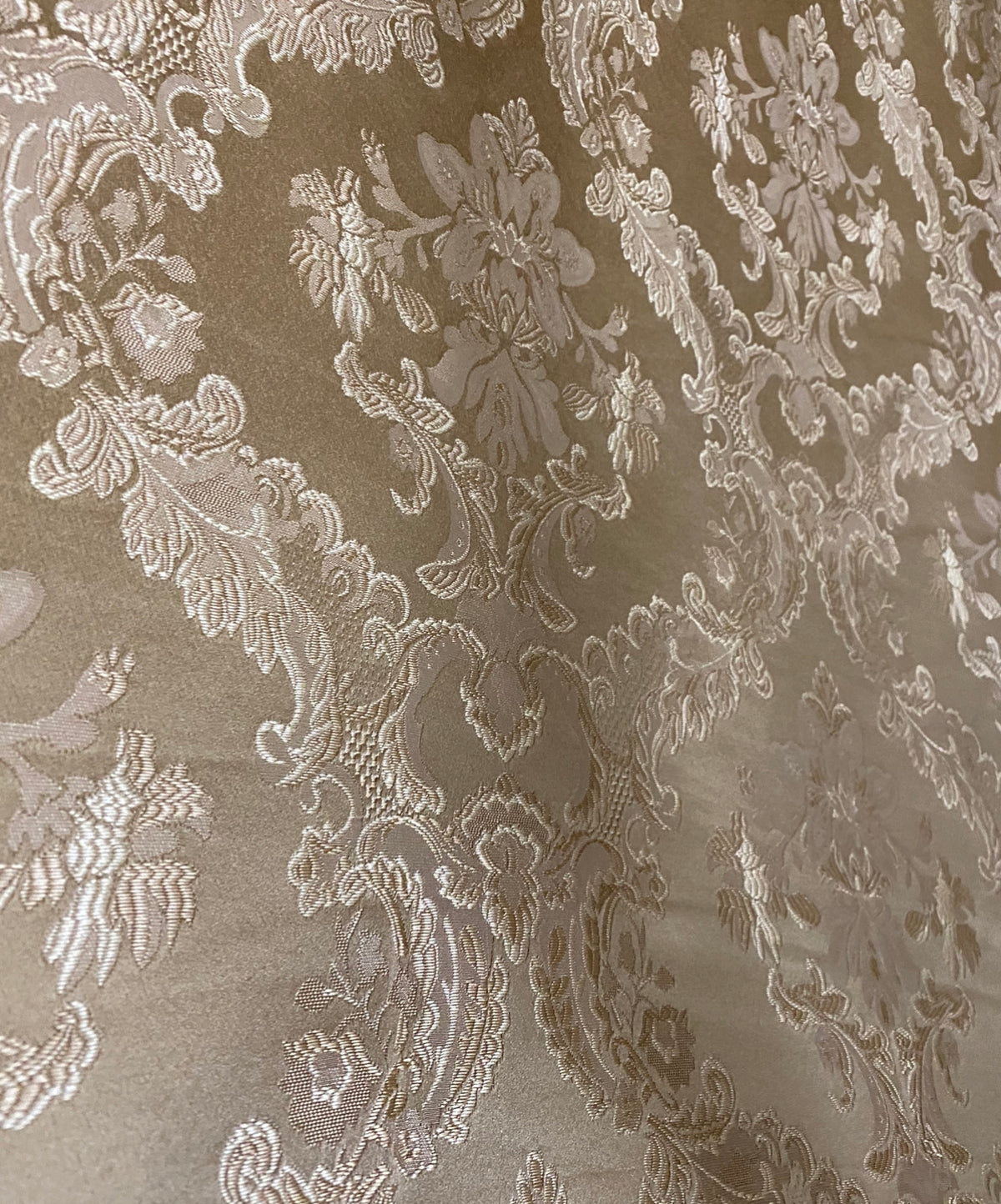 NEW Prince Lucas Designer Damask Satin Fabric- Gold - Upholstery Brocade - Fancy Styles Fabric Pierre Frey Lee Jofa Brunschwig & Fils