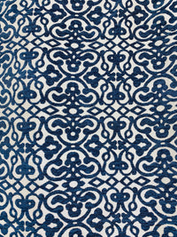 NEW! Duchess Eve Antique Inspired French Burnout Chenille Medallion Velvet Fabric- Blue - Fancy Styles Fabric Pierre Frey Lee Jofa Brunschwig & Fils