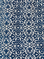 NEW! Duchess Eve Antique Inspired French Burnout Chenille Medallion Velvet Fabric- Blue