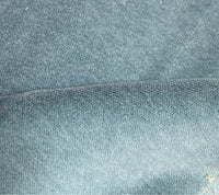 NEW! Princess Piama - Made in England- Soft Solid Cotton Blend Velvet Fabric in Icy Peacock - Fancy Styles Fabric Pierre Frey Lee Jofa Brunschwig & Fils