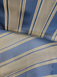 NEW Sir Barrington Satin Burnout Stripe Drapery Upholstery Fabric - Sky Blue - Fancy Styles Fabric Pierre Frey Lee Jofa Brunschwig & Fils