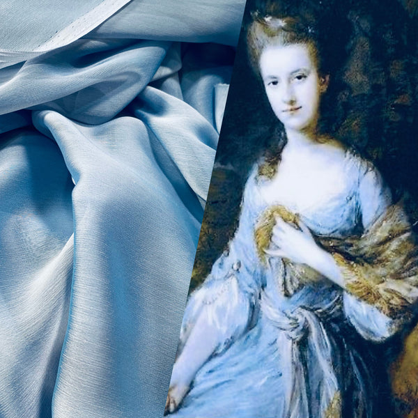 NEW! Duchess Deseray Silk & Poly Chiffon Sheer Fabric - Light Blue - Fancy Styles Fabric Pierre Frey Lee Jofa Brunschwig & Fils