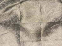NEW Queen Lita 100% Silk Jacquard Lightweight Paisley Fabric - Grey- SB_8_4 - Fancy Styles Fabric Pierre Frey Lee Jofa Brunschwig & Fils
