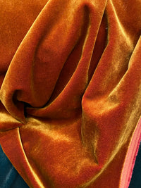 NEW! 27" x 54" Remnant- Prince Hudson- 100% Mohair Upholstery Velvet Fabric - Iridescent Orange - Fancy Styles Fabric Pierre Frey Lee Jofa Brunschwig & Fils