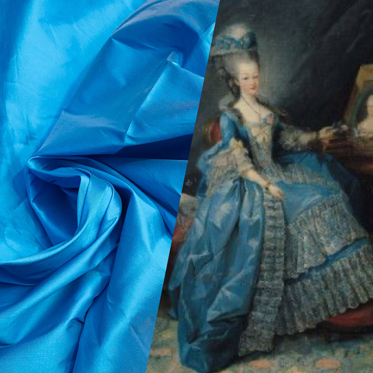 NEW Lady Frank Light Designer “Faux Silk” Taffeta Fabric Made in Italy Cobalt Blue w/ Pink Iridescence - Fancy Styles Fabric Pierre Frey Lee Jofa Brunschwig & Fils