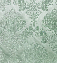 NEW King Julius Designer Brocade Satin Burnout Chenille Velvet Fabric - Mint - Fancy Styles Fabric Pierre Frey Lee Jofa Brunschwig & Fils