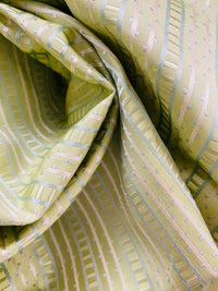 NEW! Lady Rebecca 100% Silk Taffeta Ribbon Stripe Fabric - Mint Green - Fancy Styles Fabric Pierre Frey Lee Jofa Brunschwig & Fils
