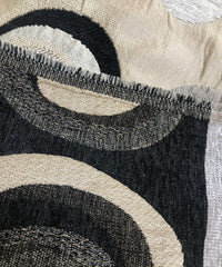 SALE! NEW Designer Burnout Chenille Upholstery Geometric Fabric - Taupe Black Ivory BTY - Fancy Styles Fabric Pierre Frey Lee Jofa Brunschwig & Fils