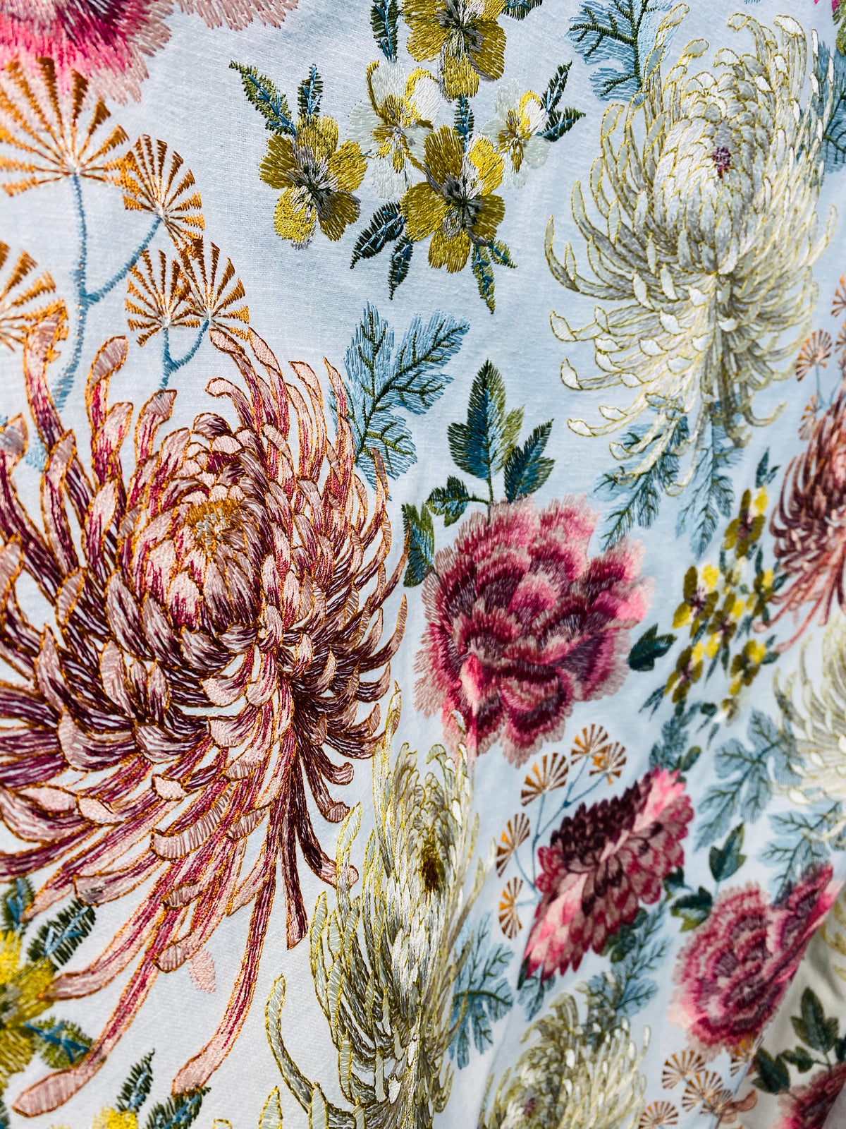 NEW! Lady Larissa Novelty Floral Embroidery Upholstery & Decorating Fabric - Fancy Styles Fabric Pierre Frey Lee Jofa Brunschwig & Fils
