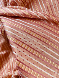 NEW! Back in stock! Lady Rebecca 100% Silk Taffeta Ribbon Stripe Fabric - Pink- SB_8_8 - Fancy Styles Fabric Pierre Frey Lee Jofa Brunschwig & Fils