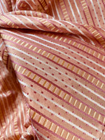 NEW! Back in stock! Lady Rebecca 100% Silk Taffeta Ribbon Stripe Fabric - Pink- SB_8_8