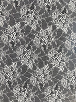 NEW! Duchess Dragonus French Scalloped Floral Lace Fabric By The Yard- Cream