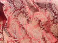 NEW Lord Mathias 100% Silk Taffeta Jacquard Floral Fabric - Red and Gold - Fancy Styles Fabric Pierre Frey Lee Jofa Brunschwig & Fils