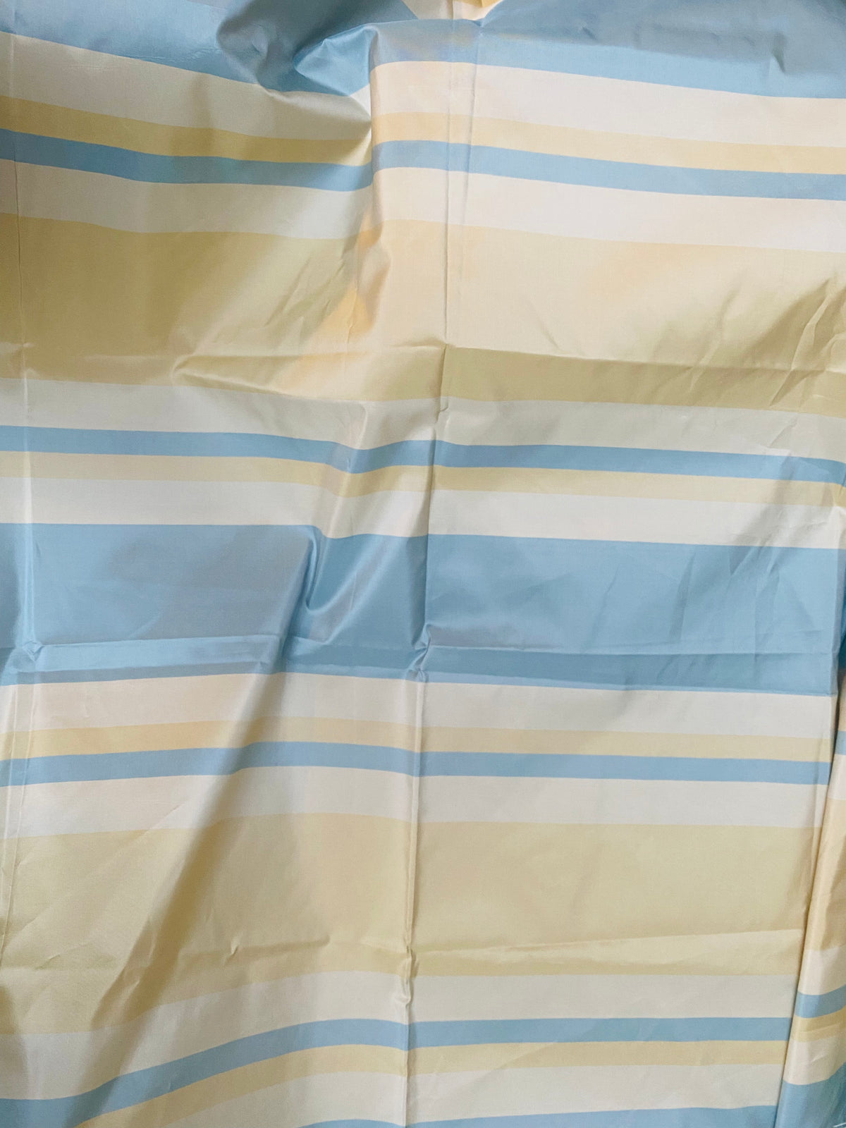NEW Lady Gratis 100% Silk Taffeta Fabric Butter Yellow and Blue Stripes - Fancy Styles Fabric Pierre Frey Lee Jofa Brunschwig & Fils