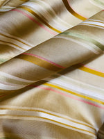 NEW Lady Lanister Taffeta Fabric - Gold With Ribbon Satin Stripes
