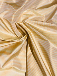 NEW Lady Bernadette 100% Silk Taffeta Fabric with 1/8” Peach and Butter Yellow Stripes SB_8_44 - Fancy Styles Fabric Pierre Frey Lee Jofa Brunschwig & Fils