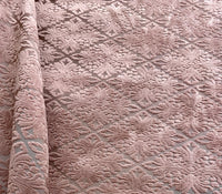 NEW! DEAL! Duchess Dorrington Damask Upholstery Chenille Velvet Fabric In Blush Pink - Fancy Styles Fabric Pierre Frey Lee Jofa Brunschwig & Fils