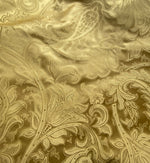 NEW Lord Mathias 100% Silk Taffeta Jacquard Floral Fabric - Golden Yellow
