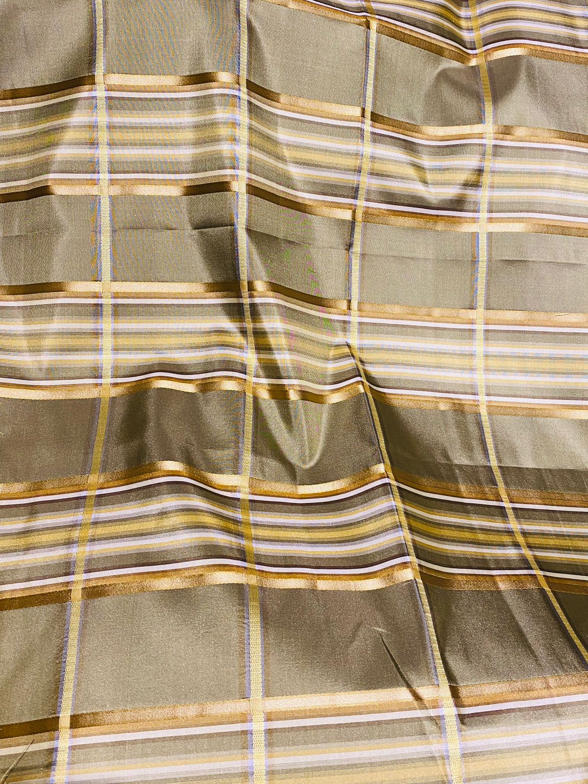 NEW! Lady Deborah 100% Silk Taffeta Plaid Tartan Ribbon Fabric- SB_1_20 - Fancy Styles Fabric Pierre Frey Lee Jofa Brunschwig & Fils