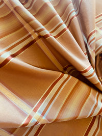 NEW Lady Deborah 100% Silk Taffeta Plaid Tartan Ribbon Fabric- Peach SB_1_18 - Fancy Styles Fabric Pierre Frey Lee Jofa Brunschwig & Fils