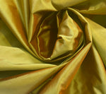 NEW Lady Lisa 100% Silk Taffeta Fabric Solid Yellow Orange Iridescence
