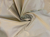NEW Lady Bernadette 100% Silk Taffeta Fabric with Old Gold and Yellow 1/8” Pin Stripes SB_8_43 - Fancy Styles Fabric Pierre Frey Lee Jofa Brunschwig & Fils