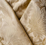 NEW Lord Mathias 100% Silk Taffeta Jacquard Floral Fabric - Gold