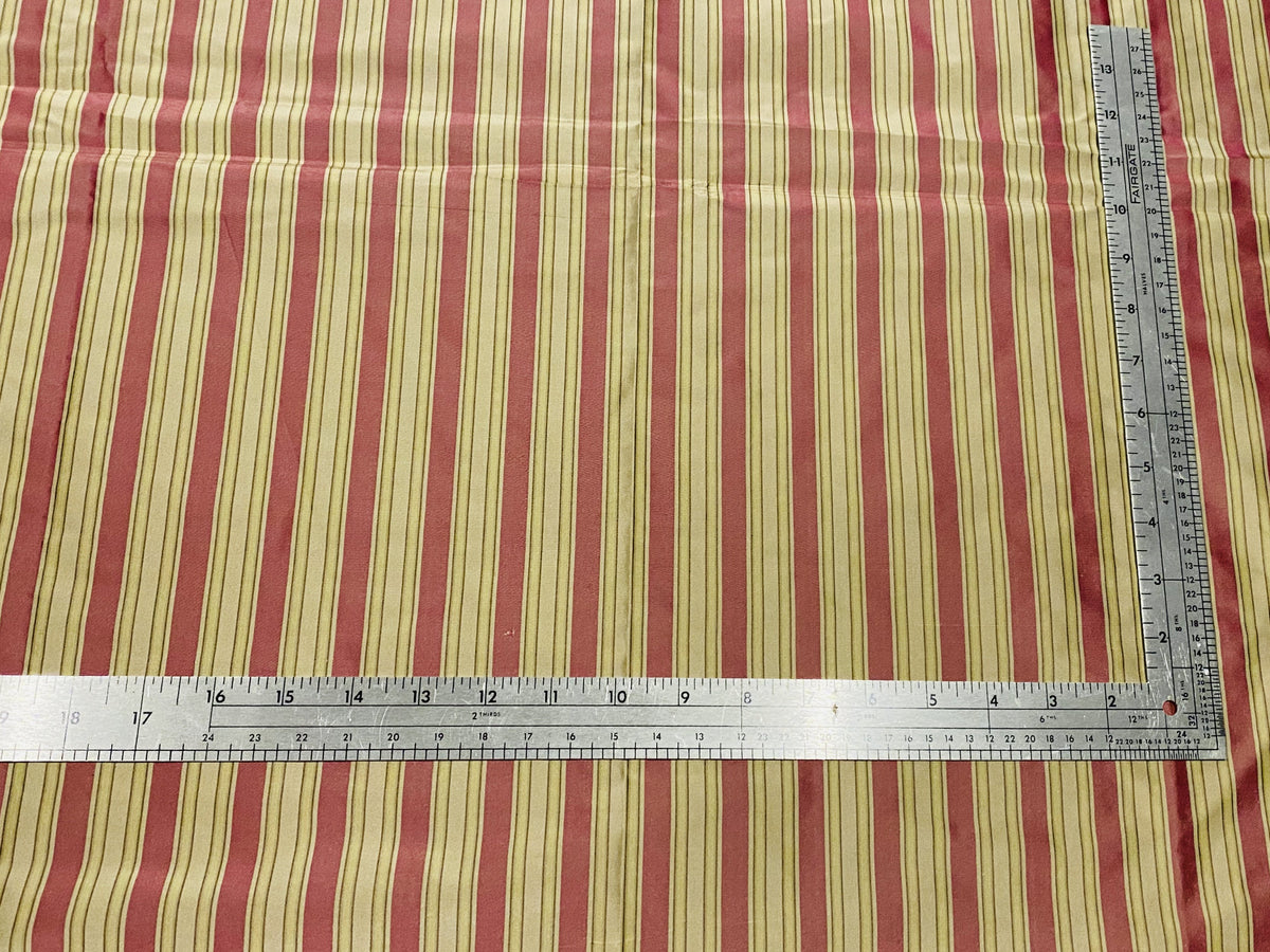 NEW! Lady Danica 100% Silk Taffeta 1/2” Striped Fabric - Pink - Fancy Styles Fabric Pierre Frey Lee Jofa Brunschwig & Fils