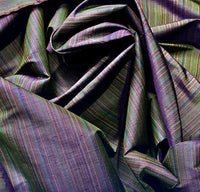 NEW! Lady Bridgette Designer 100% Silk Dupioni Fabric- Purple Stripes - Fancy Styles Fabric Pierre Frey Lee Jofa Brunschwig & Fils