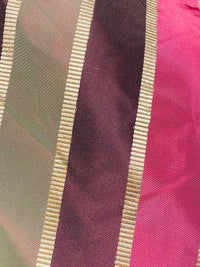 NEW Lady Marandem 100% Silk Taffeta Purple, Pink, Green Gold Satin Ribbon Stripe Fabric SB_8_40 - Fancy Styles Fabric Pierre Frey Lee Jofa Brunschwig & Fils