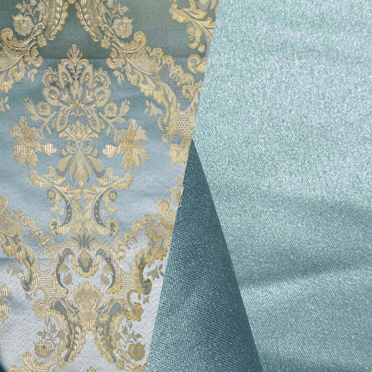 NEW! Prince Peter Upholstery and Drapery Satin Fabric- Antique Duck Egg Blue - Fancy Styles Fabric Pierre Frey Lee Jofa Brunschwig & Fils