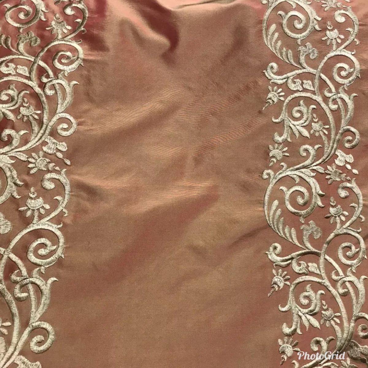 SALE! Designer 100% Silk Taffeta Interior Design Fabric - Antique Orange - Fancy Styles Fabric Pierre Frey Lee Jofa Brunschwig & Fils