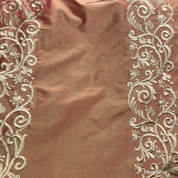 SALE! Designer 100% Silk Taffeta Interior Design Fabric - Antique Orange - Fancy Styles Fabric Pierre Frey Lee Jofa Brunschwig & Fils