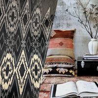 NEW! Prince Vanny Zig Zag Upholstery Chenille Fabric- Black and Grey - Fancy Styles Fabric Pierre Frey Lee Jofa Brunschwig & Fils