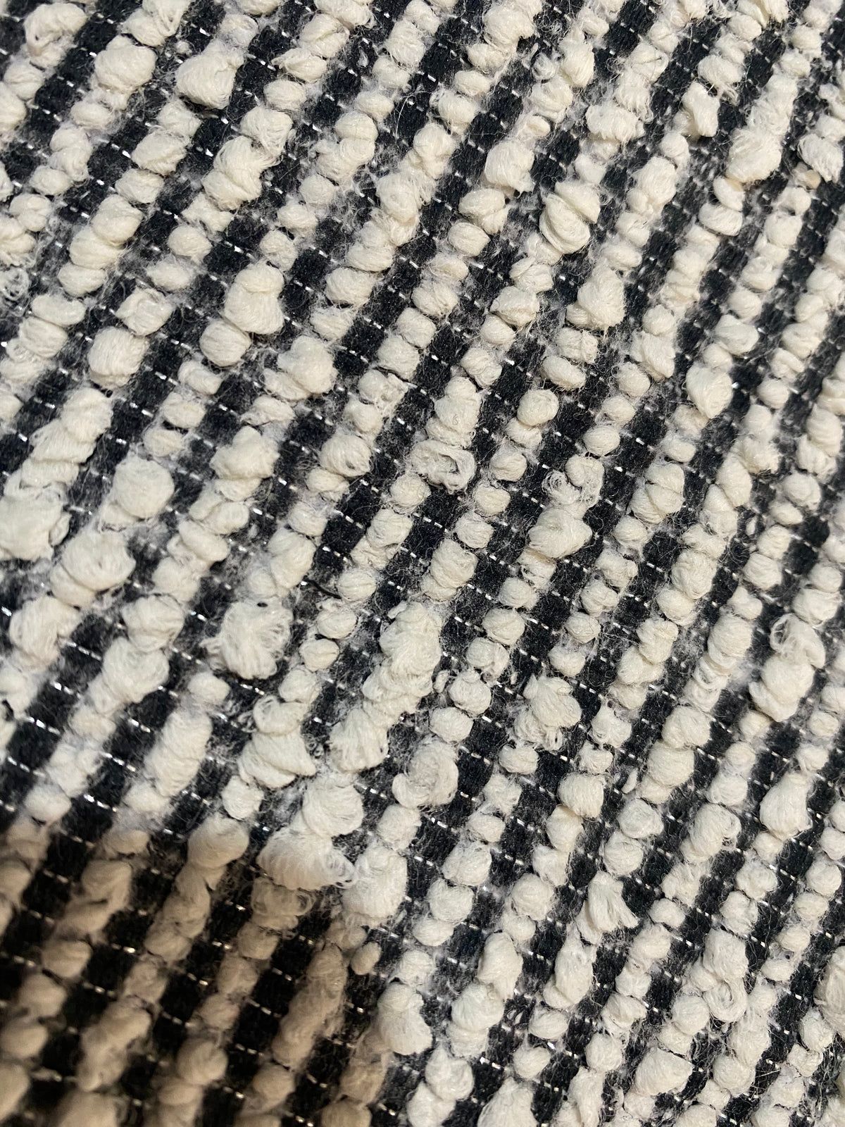 NEW Count Yorkshire Designer Heavyweight Boucle Upholstery Fabric in White and Black Melange - Fancy Styles Fabric Pierre Frey Lee Jofa Brunschwig & Fils